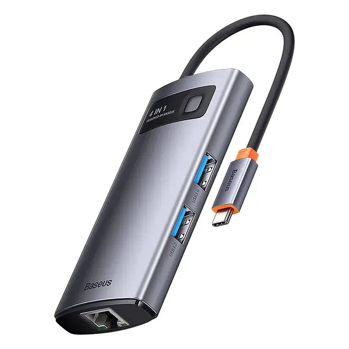 Hub 4in1 Baseus Metal Gleam Series USB-C to 3x USB 3.0 + Ethernet RJ45 - Hubs<<<IT Accessories<<<InnproXML&&&Huby