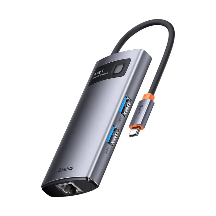 Hub 4in1 Baseus Metal Gleam Series USB-C to 3x USB 3.0 + Ethernet RJ45 - Hubs<<<IT Accessories<<<InnproXML&&&Huby