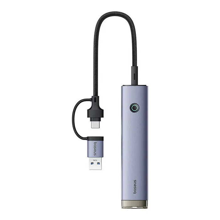 Hub 4in1 Baseus UltraJoy USB-A&USB-C to 3xUSB3.0 + USB-C + RJ45 (grey) - Hubs<<<IT Accessories<<<InnproXML