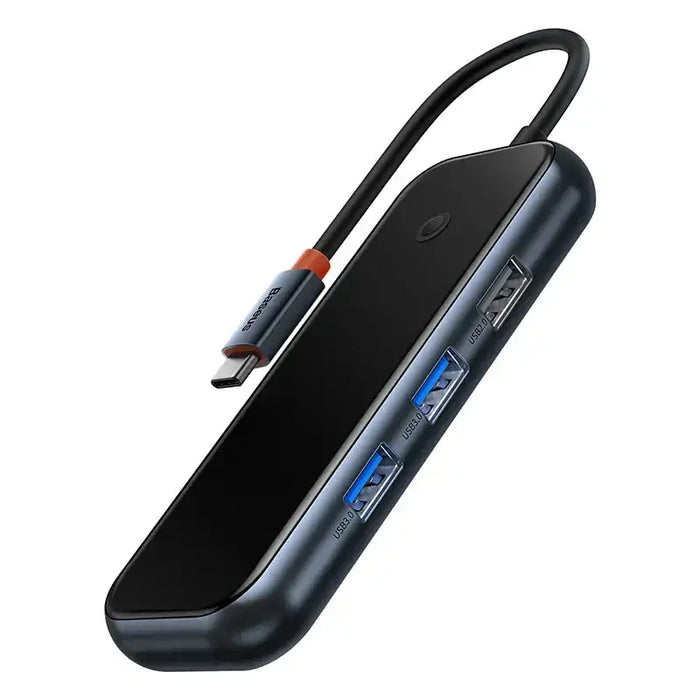 Hub 5in1 Baseus AcmeJoy series USB-C to 2xUSB 3.0 + USB 2.0 + USB-C PD + HDMI (dark grey) - Hubs<<<IT