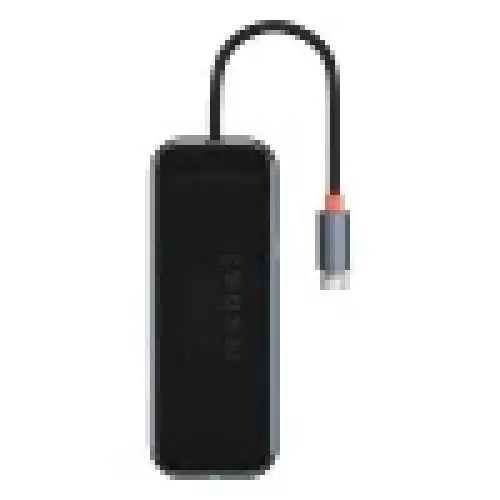 Hub 5in1 Baseus AcmeJoy series USB-C to 2xUSB 3.0 + USB 2.0 + USB-C PD + HDMI (dark grey) - Hubs<<<IT
