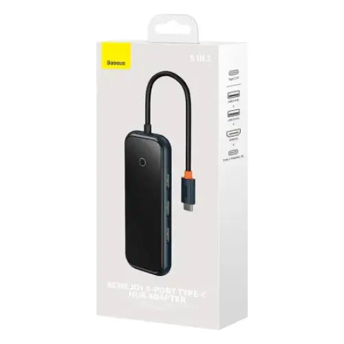 Hub 5in1 Baseus AcmeJoy series USB-C to 2xUSB 3.0 + USB 2.0 + USB-C PD + HDMI (dark grey) - Hubs<<<IT
