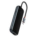 Hub 5in1 Baseus AcmeJoy series USB-C to 2xUSB 3.0 + USB 2.0 + USB-C PD + RJ45 (dark grey) - Hubs<<<IT