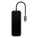 Hub 5in1 Baseus AcmeJoy series USB-C to 2xUSB 3.0 + USB 2.0 + USB-C PD + RJ45 (dark grey) - Hubs<<<IT