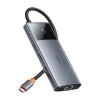 Hub 6in1 Baseus Metal Gleam 2 Series USB-C to 2xUSB 3.0 +USB-C + HDMI + USB-C PD + Ethernet RJ45 - Hubs<<<IT