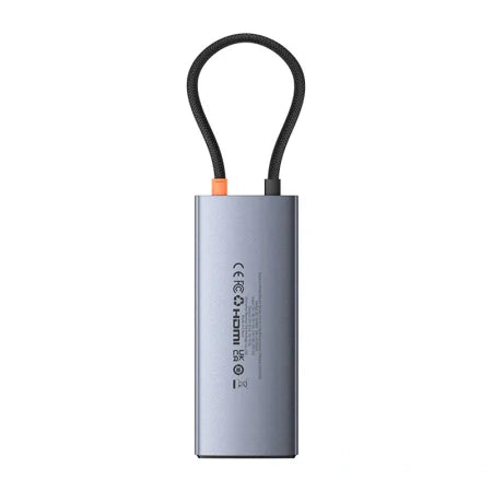 Hub 6in1 Baseus Metal Gleam 2 Series USB-C to 2xUSB 3.0 +USB-C + HDMI + USB-C PD + Ethernet RJ45 - Hubs<<<IT