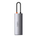 Hub 6in1 Baseus Metal Gleam Series USB-C to 3x USB 3.0 + HDMI + USB-C PD + Ethernet RJ45 - Hubs<<<IT