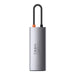 Hub 6in1 Baseus Metal Gleam Series USB-C to 3x USB 3.0 + HDMI + USB-C PD + Ethernet RJ45 - Hubs<<<IT