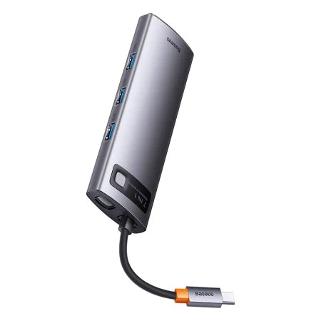 Hub 7in1 Baseus Metal Gleam Series USB-C to 3x USB 3.0 + HDMI + USB-C PD + VGA + Ethernet RJ45 - Hubs<<<IT