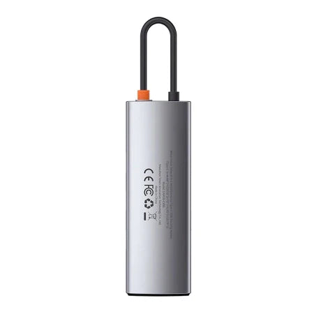 Hub 8in1 Baseus Metal Gleam Series USB-C to 3x USB 3.0 + HDMI + USB-C PD + Ethernet RJ45 + microSD/SD - Hubs<<<IT