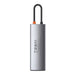 Hub 8in1 Baseus Metal Gleam Series USB-C to 3x USB 3.0 + HDMI + USB-C PD + Ethernet RJ45 + microSD/SD - Hubs<<<IT