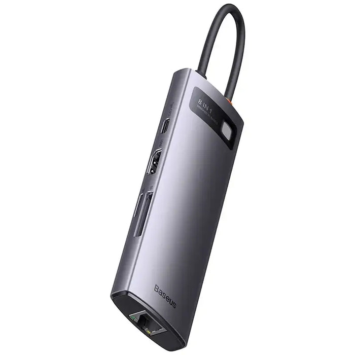 Hub 8w1 Baseus StarJoy Metal Glam Series USB-C do HDMI + 3 x USB 3.0 + USB-C PD + RJ45 + SD/TF - Hubs<<<IT