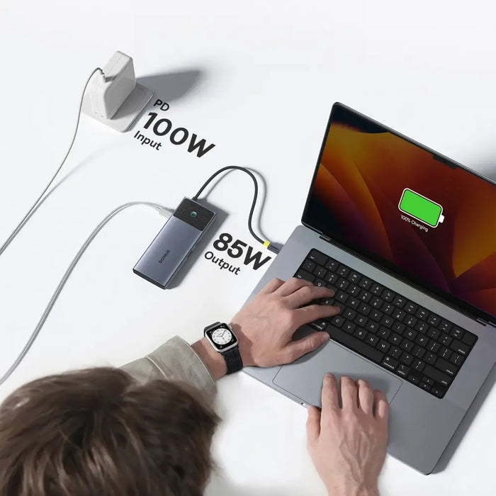 HUB Baseus Metal Gleam Series II 7in1 USB-C - USB-C PD100W / 2x USB-A / 2x HDMI 4K / USB-A 3.0 / USB-C 3.0 - USB
