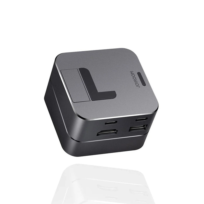 Hub Joyroom S-H121 USB-C stand - USB-A 3.0 / RJ45 / HDMI / USB-C / Thunderbolt for MacBook Pro - gray - USB