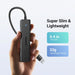 HUB Ugreen CM219 25851 with 4 USB-A 3.0 ports and USB-A 3.0 cable 15cm - black - USB hubs<<<HurtelXML