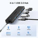 HUB Ugreen CM219 25851 with 4 USB-A 3.0 ports and USB-A 3.0 cable 15cm - black - USB hubs<<<HurtelXML