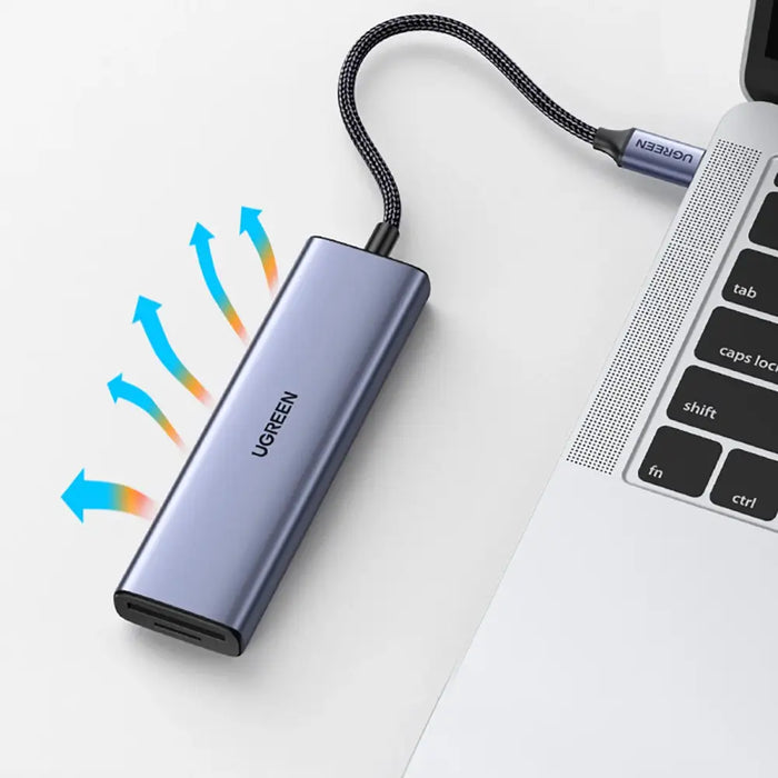 HUB Ugreen CM511 20956A 6in1 USB-C - HDMI / 3x USB-A 3.0 / SD/TF card reader - gray - USB hubs<<<HurtelXML