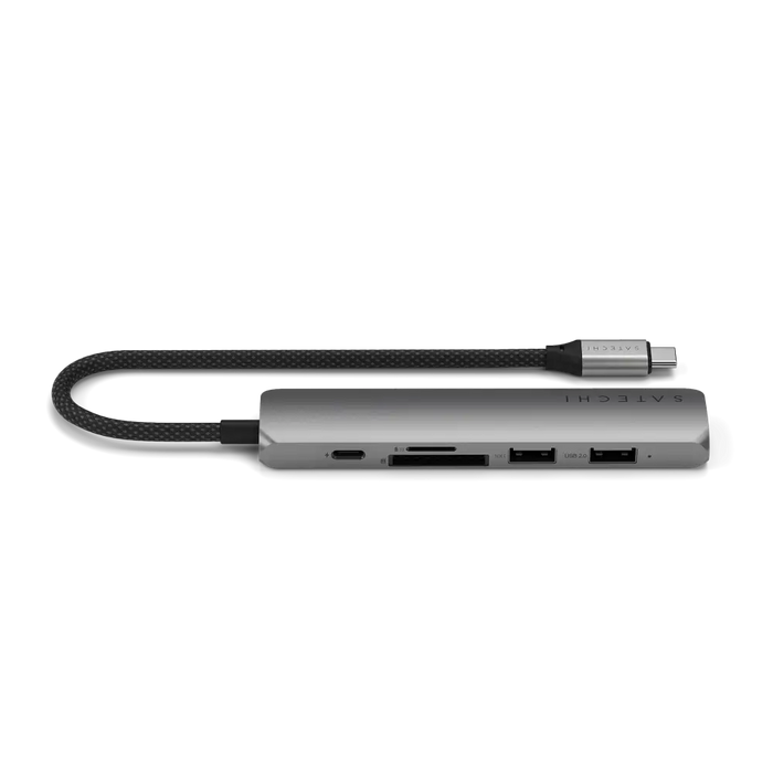 HUB USB Satechi 6-in-1 USB-C Slim Multiport Adapter ST-P6SM - WiFi рутери<<<Лаптопи компютри и периферия<<<ZoraSite