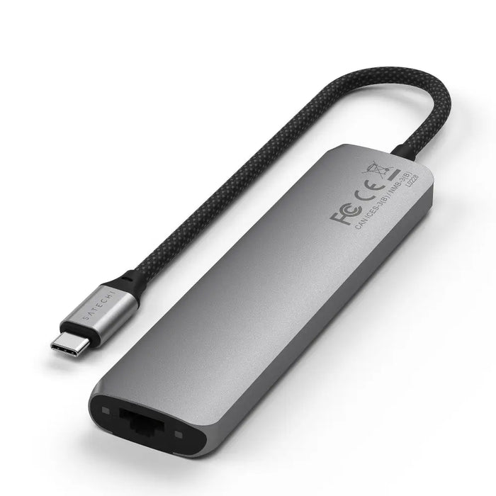 HUB USB Satechi 7-in-1 USB-C Slim Multiport Adapter ST-P7SM - WiFi рутери<<<Лаптопи компютри и периферия<<<ZoraSite