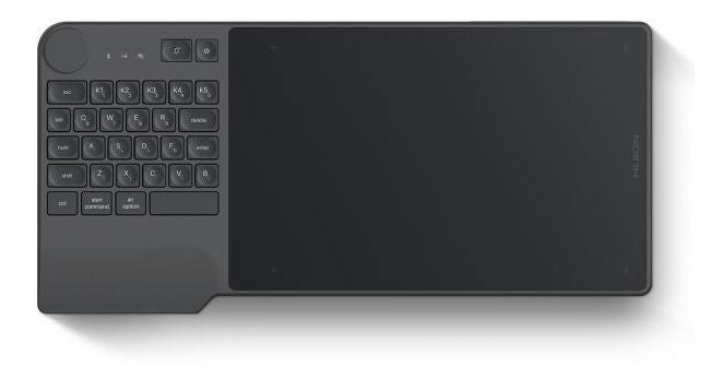 Graphics tablet HUION Inspiroy Keydial KD200, USB-C, Bluetooth, Metal Grey