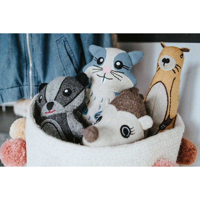 Soft toy for dogs Hunter Yellow Cotton 100 % Recycled Marmot 20 cm