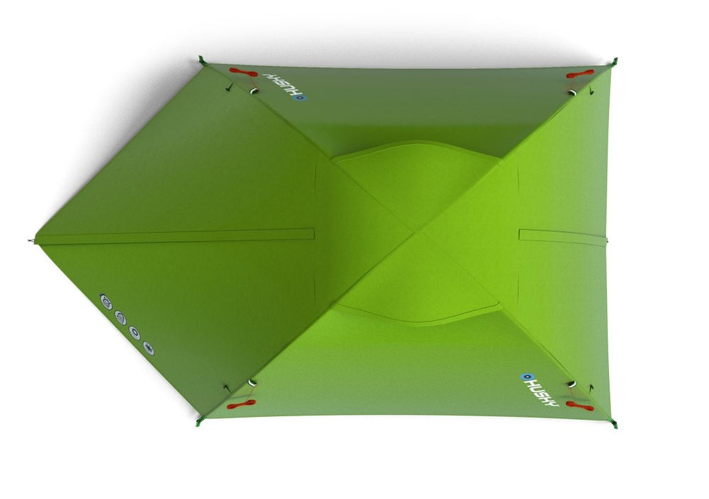 Husky SAWAJ 2 two-person trekking tent, 215 × 230 × 120 cm, 2.2 kg, green