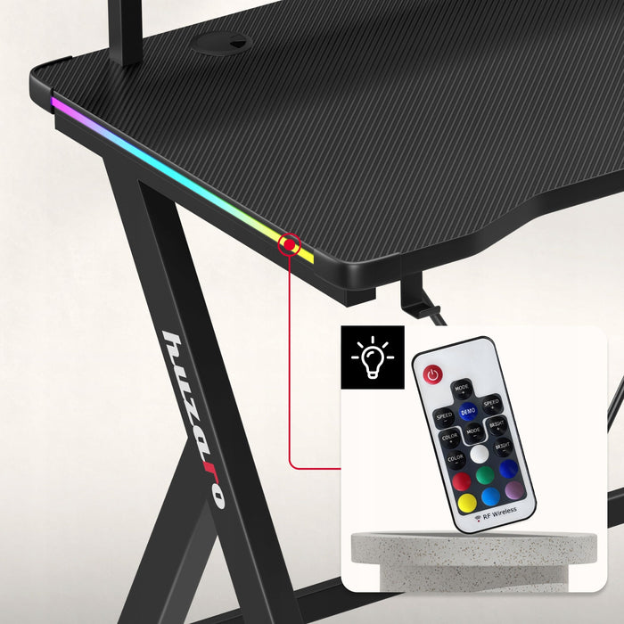 Huzaro Hero 1.9 RGB Gaming Desk Black