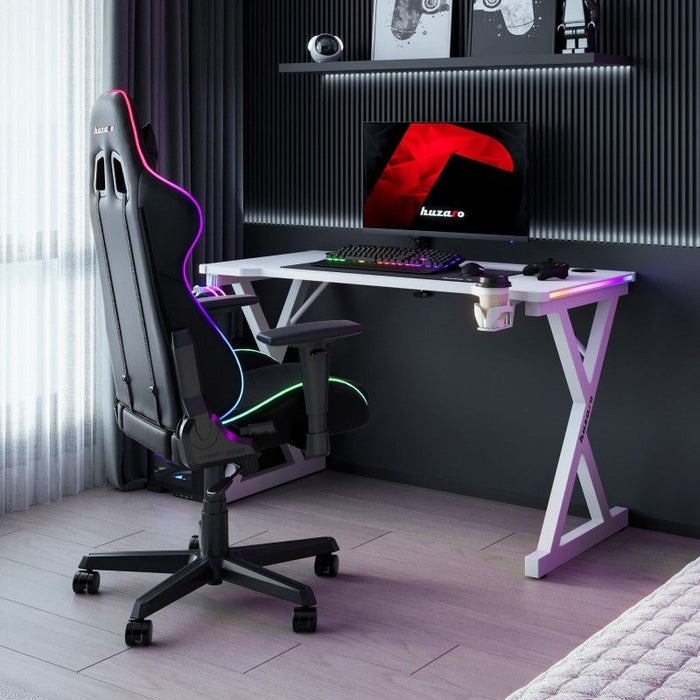 Huzaro Hero 2.3 RGB Gaming Desk white