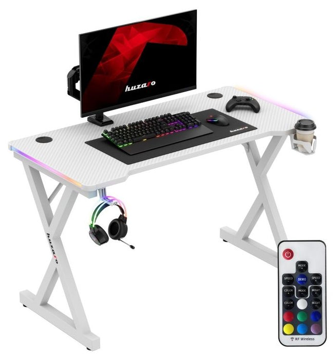 Huzaro Hero 2.3 RGB Gaming Desk white