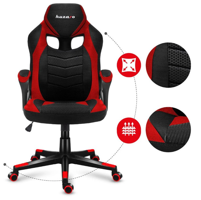 Huzaro FORCE 2.5 Red Mesh gaming chair