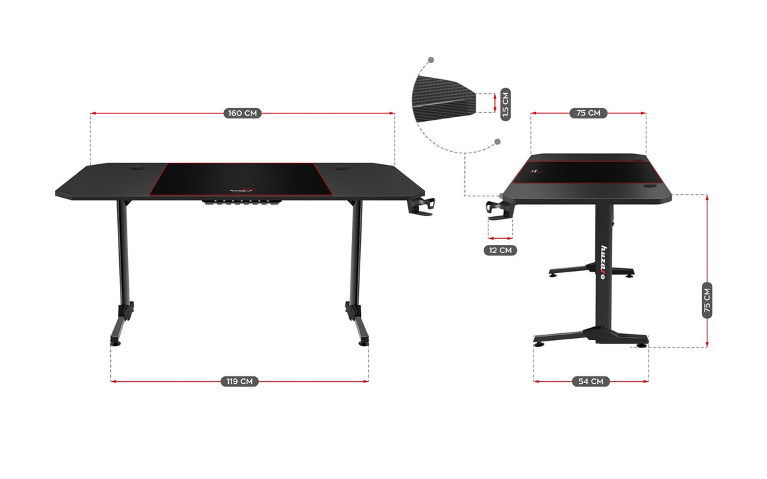 Gaming desk Huzaro Hero 4.7 Black