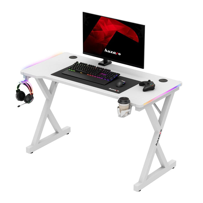 Huzaro Hero 2.3 RGB Gaming Desk white