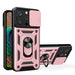 Hybrid Armor Camshield case for iPhone 14 Pro armored case with camera cover pink - Cell phone cases