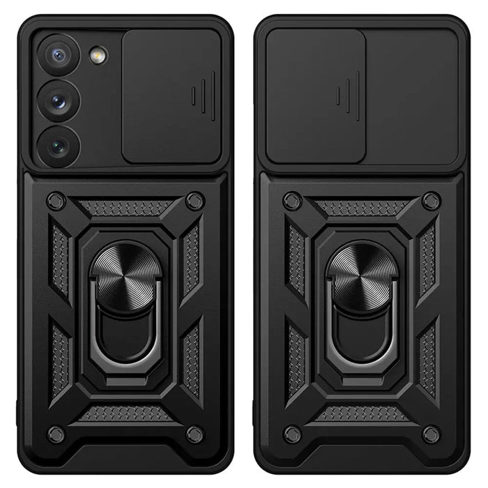 Hybrid Armor Camshield case for Samsung Galaxy A34 5G armored case with camera cover pink - Cell phone cases