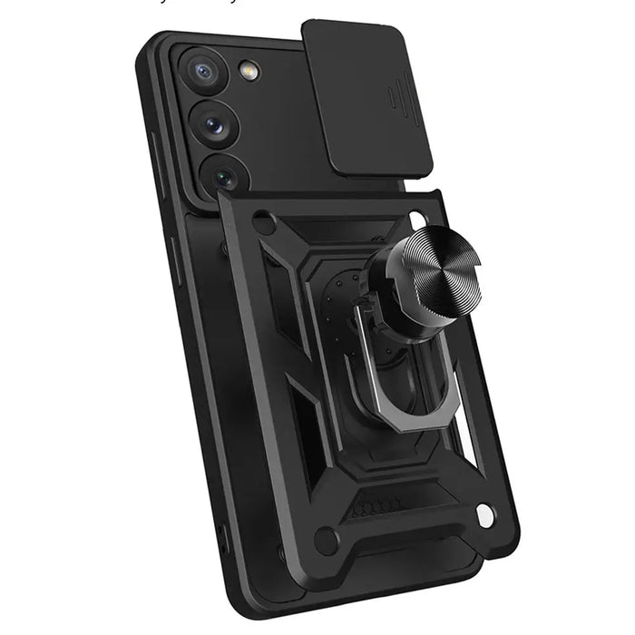 Hybrid Armor Camshield case for Samsung Galaxy A34 5G armored case with camera cover blue - Cell phone cases