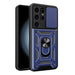 Hybrid Armor Camshield case for Samsung Galaxy S24 Ultra armored with camera cover - blue - Cell phone cases