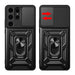 Hybrid Armor Camshield case for Samsung Galaxy S24 Ultra armored with camera cover - black - Cell phone cases