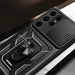 Hybrid Armor Camshield case for Samsung Galaxy S24 Ultra armored with camera cover - black - Cell phone cases