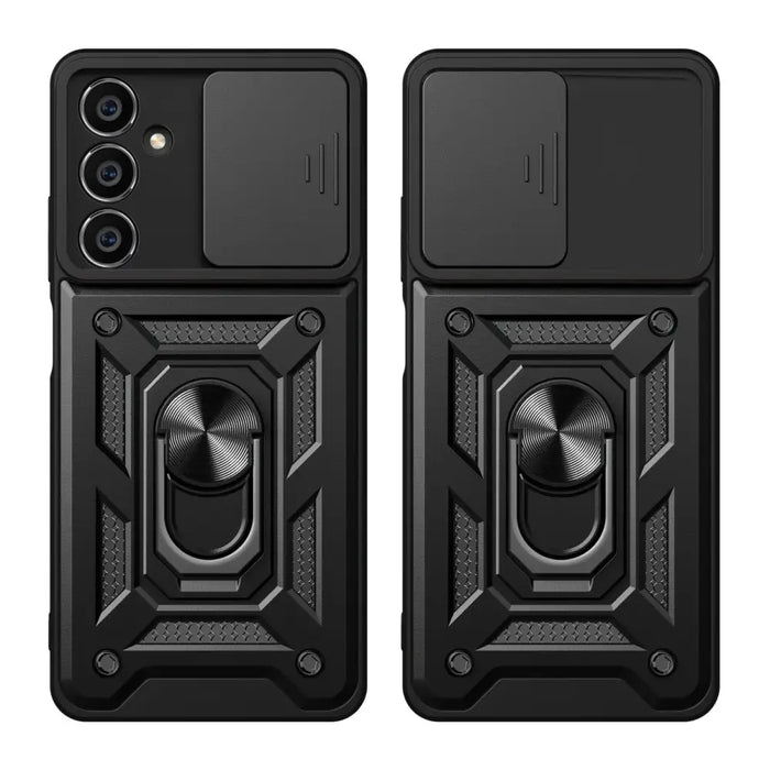 Hybrid Armor Camshield case for Samsung S23 FE with camera cover - black - Cell phone cases and covers<<<HurtelXML