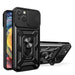 Hybrid Armor Camshield case with stand and camera cover for iPhone 15 - black - Cell phone cases and covers<<<HurtelXML