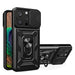 Hybrid Armor Camshield case with stand and camera cover for iPhone 15 Pro - black - Cell phone cases