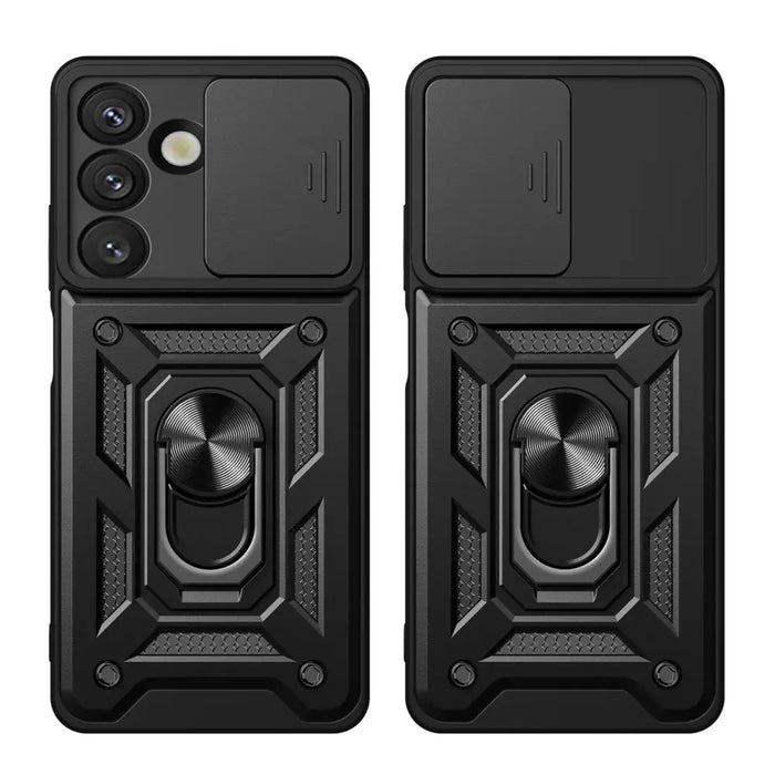 Hybrid Armor Camshield Case with Stand and Camera Cover for OnePlus Nord 4 5G - Black - Cell phone cases