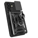 Hybrid Armor Camshield Case with Stand and Camera Cover for Samsung Galaxy M06 5G / F06 5G - Black - Cell phone cases
