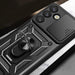 Hybrid Armor Camshield Case with Stand and Camera Cover for Samsung Galaxy M06 5G / F06 5G - Black - Cell phone cases