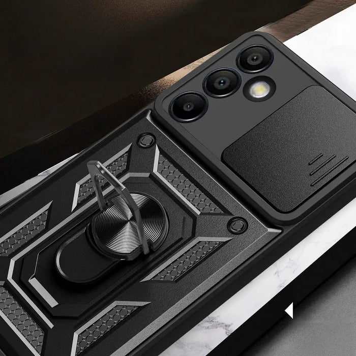 Hybrid Armor Camshield with Stand and Camera Cover for Samsung Galaxy A26 - Black - Cell phone cases