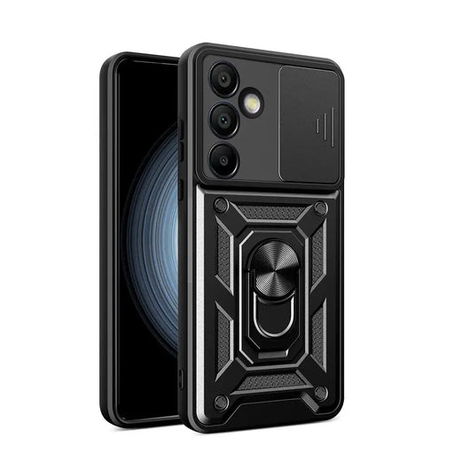 Hybrid Armor Camshield with Stand and Camera Cover for Samsung Galaxy A26 - Black - Cell phone cases