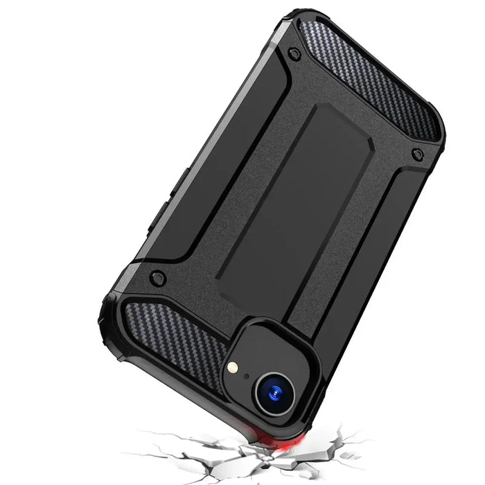 Hybrid Armor Case for iPhone 16e - Black - Cell phone cases and covers<<<HurtelXML