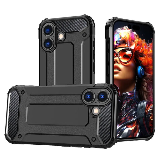 Hybrid Armor case for iPhone 17 - black - Cell phone cases and covers<<<HurtelXML