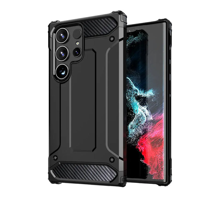 Hybrid Armor case for Samsung Galaxy S24 Ultra armored - black - Cell phone cases and covers<<<HurtelXML