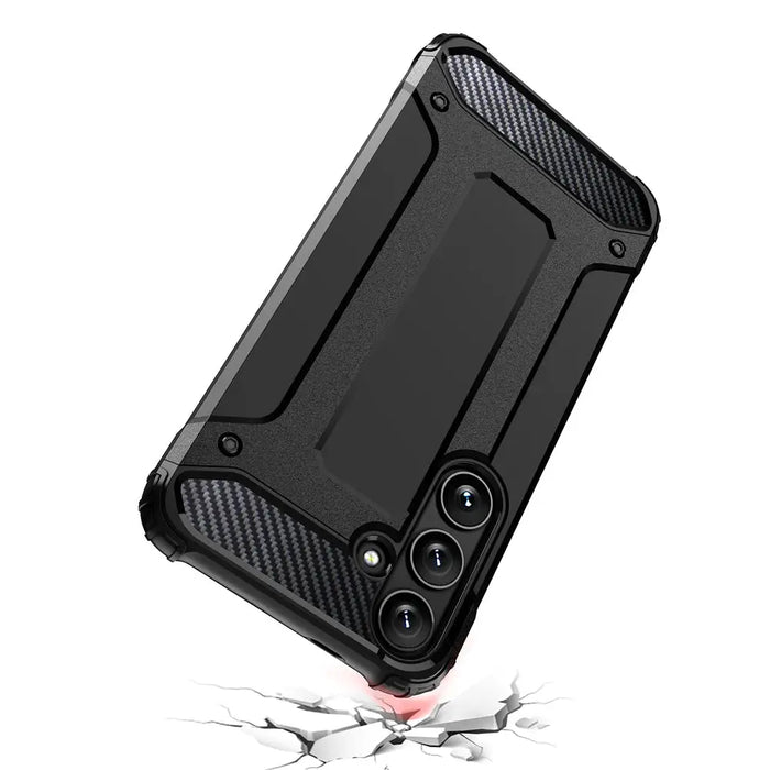 Hybrid Armor Case for Samsung Galaxy S25 Hybrid Armored Case - Black - Cell phone cases and covers<<<HurtelXML